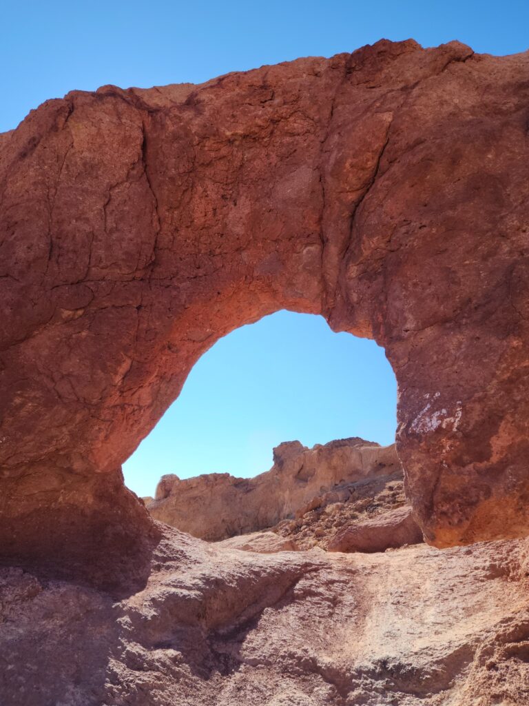 Red rock arch in Utah near Arches National Park